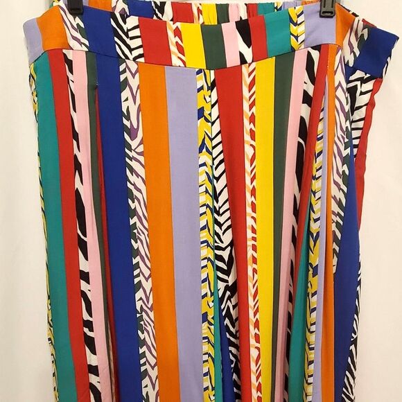 NWT ELOQUII Top & Pants Set Women's Size 16 Bright Multicolor Serenity Striped - Picture 9 of 15